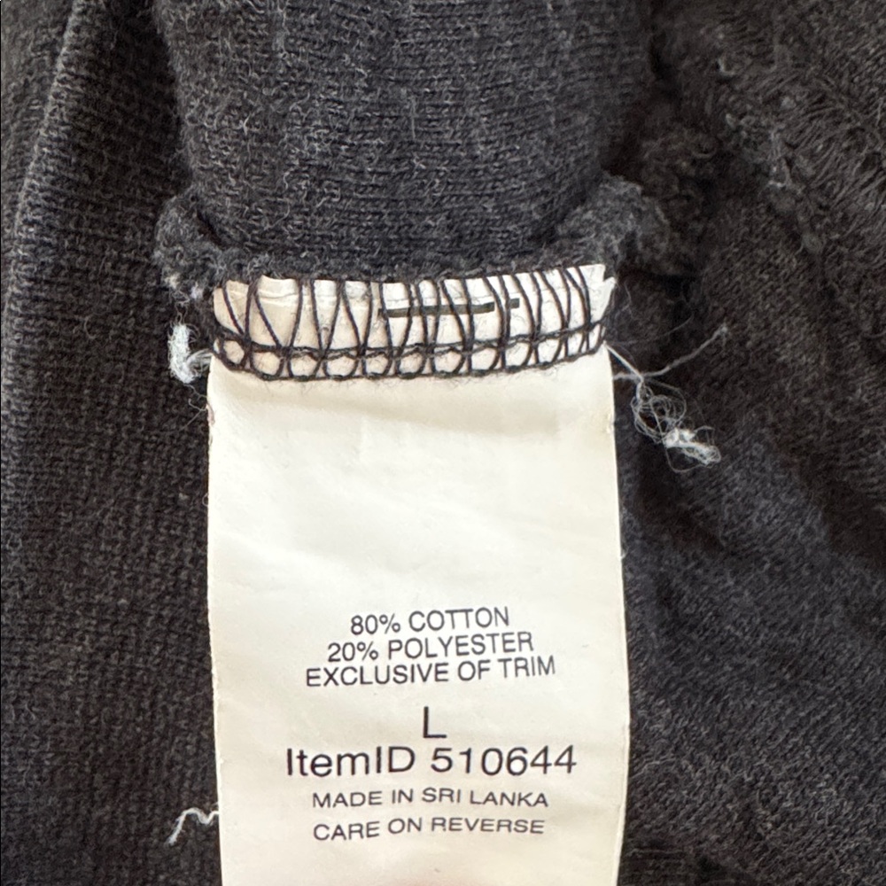 GUC M’s LL Bean quilted crewneck pullover sweater, Sz L Reg fit - Picture 6 of 6